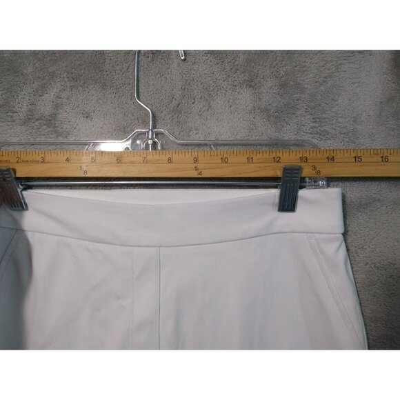 Spanx Pants Women Medium White Slim Straight Ponte Perfect Fit Pull On Stretch - Picture 3 of 10